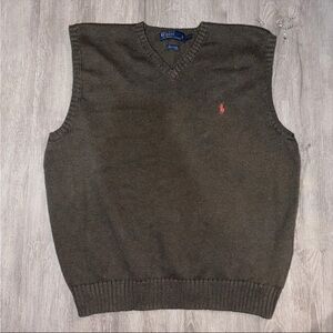 Polo Ralph Lauren 100% Pima Cotton Sweater Vest dark Green Men’s Size XXL (2XL)